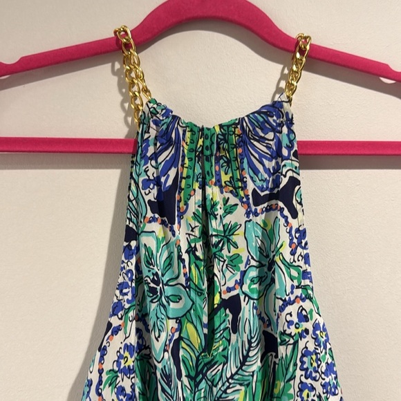 Lilly Pulitzer Silk Cabana Escape Artist Print Top Size M - Picture 7 of 9